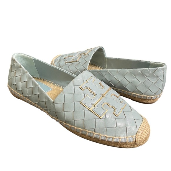 Tory Burch Blue Woven Leather Espadrilles Slip On Shoes 7.5 - Picture 10 of 10